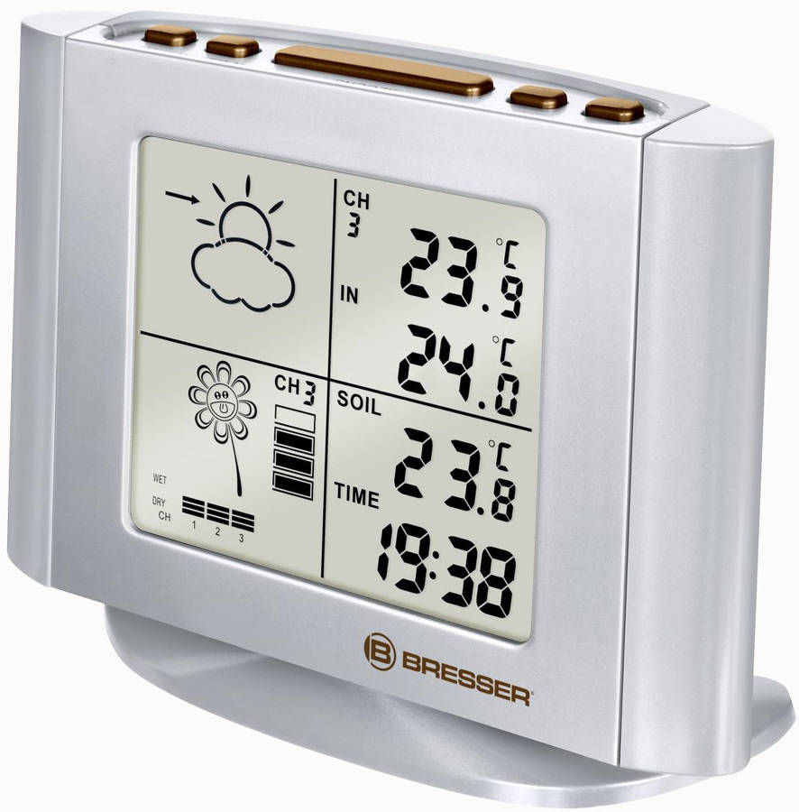 Bresser 7020400 Con sensor de riego gris indicador y estacion meteorologica