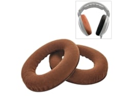 Almohadillas para auriculares Sennheiser HD518, espuma suave, franela marrón.