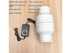 Ventilador En Línea Silencioso 220v 75mm Baño Cocina Zartsen Ce Rohs