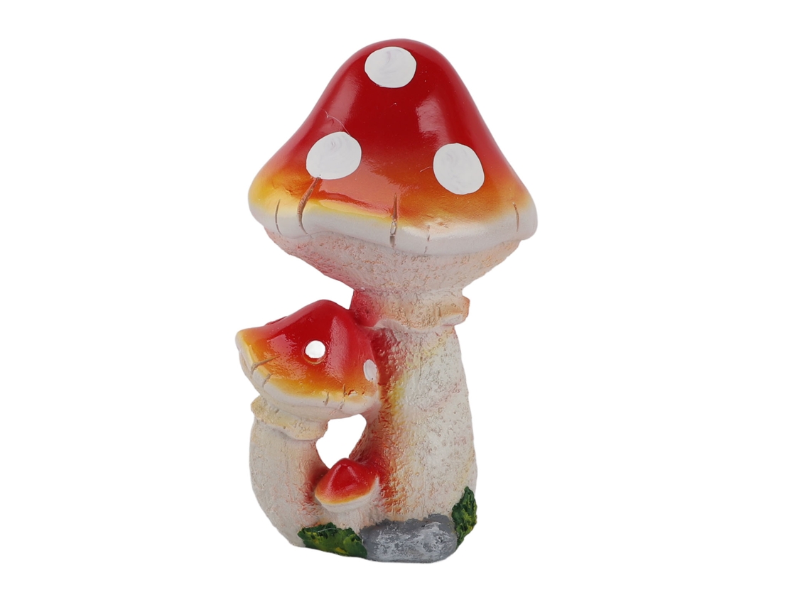 Decoración de hongos de resina roja para jardín exterior