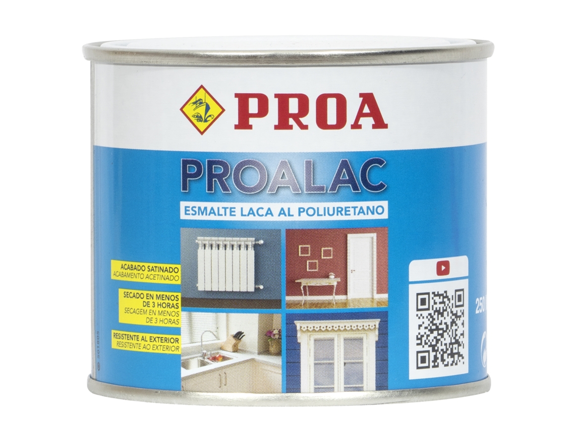 Esmalte Laca al poliuretano Proalac Pinta tus muebles de cocina, radiadores, madera o metales con la máxima calidad Marfil RAL 1015 0,25L