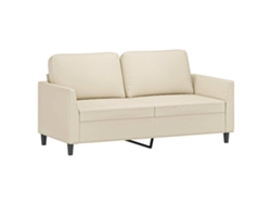 Maison Exclusive - Sofá De 2 Plazas De Cuero Sintético Color Crema 140 Cm