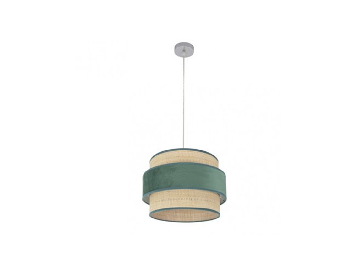Lámpara colgante Reyes 1xe27 Cromo/Verde Natural Regx40x40 Cm Fabrilamp