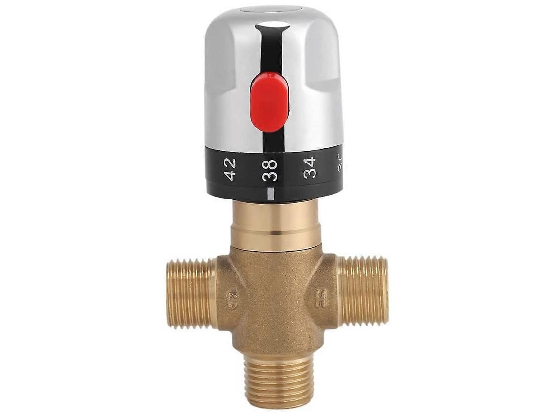 Válvula Mezcladora Termostática De Latón Macizo G1/2 Para Control De Temperatura En Sistemas De Ducha Y Grifos Como Se Muestra