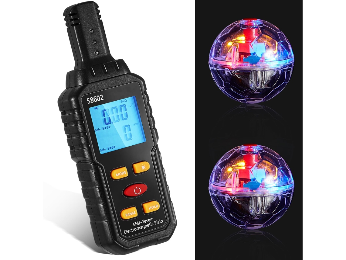 Kit de Detecção Paranormal - Detector Fantasma com Sensor de Movimento EMF Branco Duplo
