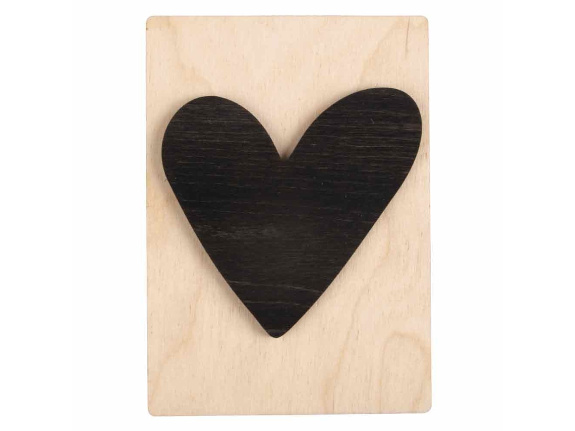 Forma de madera negra 14.8 x 10,5 cm.
