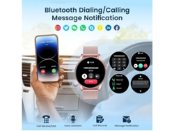 Reloj inteligente para mujer, reloj deportivo de 1,4 pulgadas y 3,6 cm con pantalla táctil AMOLED, compatible con llamadas y llamadas. Yizhood.