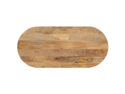 Tablero De Mesa Ovalado Madera Maciza De Mango 100x40x2,5 Cm