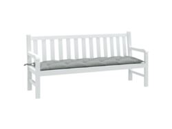 Cojín grande para banco de jardín de 180x50x7 cm, tejido gris claro mixto HARLANV1
