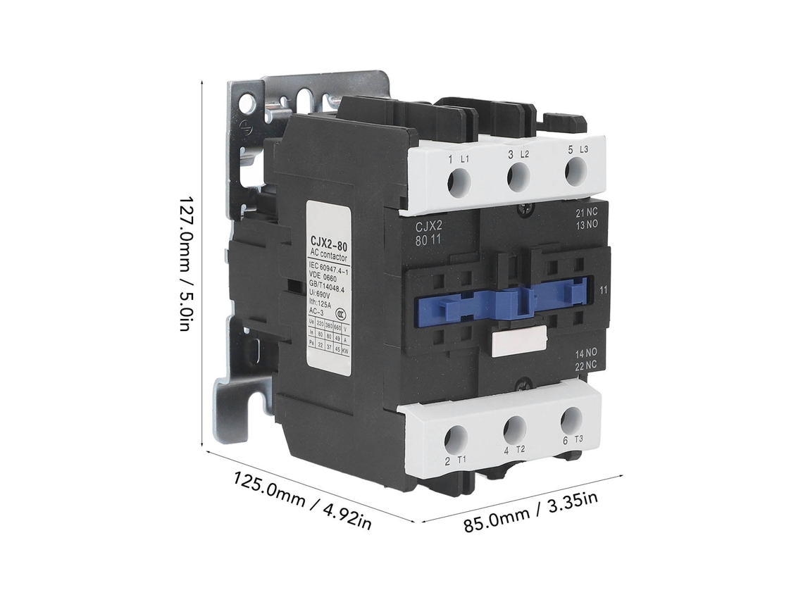 2026dz-contactador De Ca 80a 3 Fases 220v Para Motor, Distribución De Energía Eléctrica Aplicaciones Industriales
