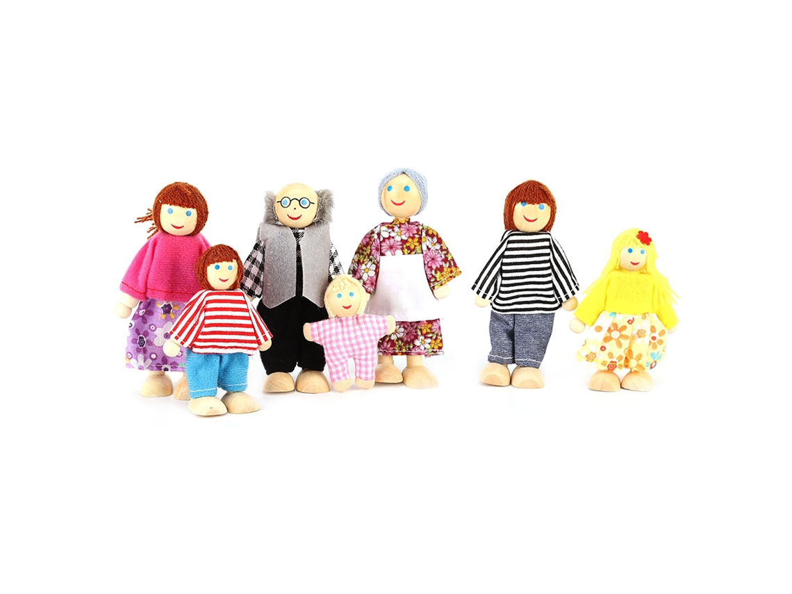 Ats-accesorios De Muñecas Teatro Bebé Juguetes Niños Regalo Juego Marionetas De Dedo Infantiles Familia De Siete