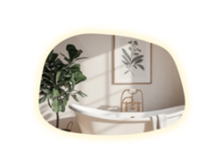 Espejo de pared irregular con marco LED Espelharte (78,5 x 57 cm, luz neutra 4000k)