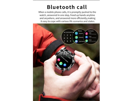 VEANXIN SmartWatch 1.43 '' Pantalla HD ET482 Rastreador de ejercicios a prueba de agua-Negro