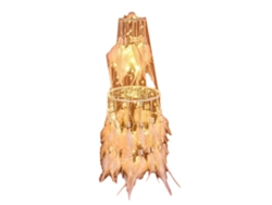 VVJIJILLY Apanhador De Sonhos De Penas, Luzes Led Boho Chic Star, Operadas Por Bateria, Decoração Multifuncional Feita À Mão Para Berçário, Janela De Varanda