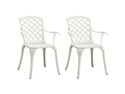 Sillas de jardín de aluminio fundido de 2 piezas DKD Home Decor