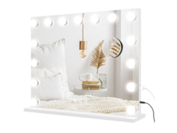 Espejo Maquillaje Led 3 Modos Usb Control Táctil 58x48 Cm Blanco
