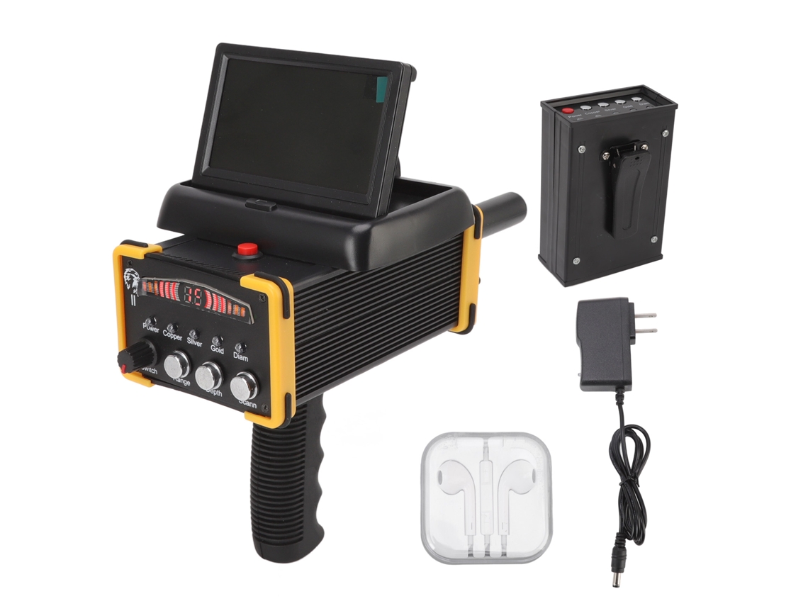 Detector de metales de 30 m con pantalla plegable, alcance de 1000 m, GR9000 100-240 V