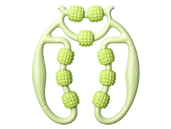 Rodillo De Masaje Con 9 Ruedas Y Rotación De 360 Grados Para La Relajación Muscular De Piernas, Cuello Y Brazos - Verde Uva