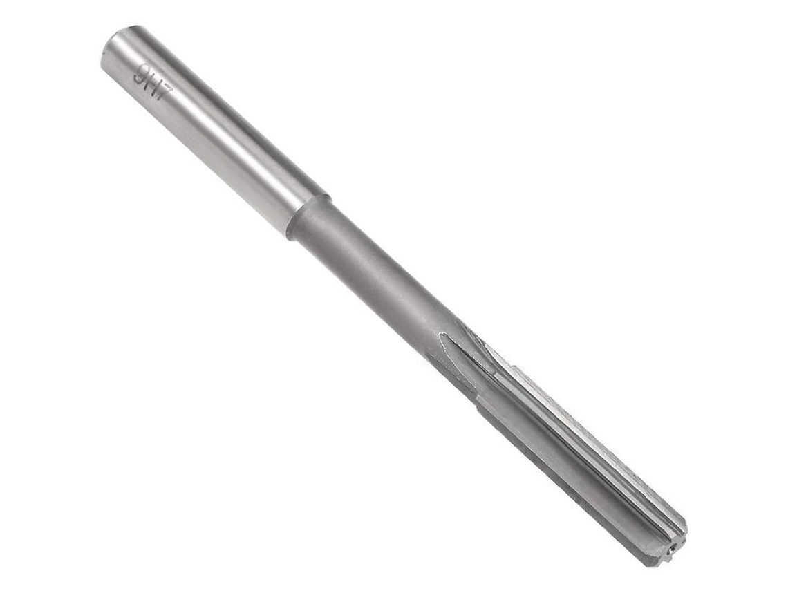 Fresa de rectificado Linjou de 9 mm H7 HSS con 6 ranuras rectas para torno, longitud total de 120 mm.