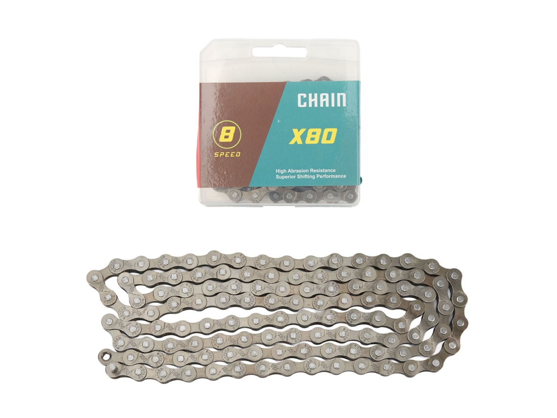 Cadena De Bicicleta De Acero Al Carbono De 8 Velocidades Para Bicicletas De Carretera Y Montaña, Color Marrón.