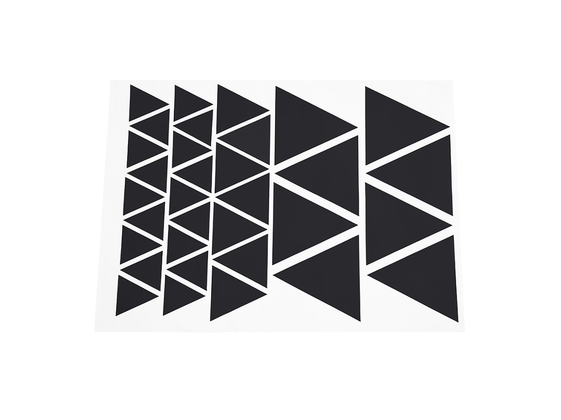 KOFIHETY Pegatina Forma Triángulo Impermeable Autoadhesiva para Pared Adhesivos DIY Decoración Habitación Casa (Negro)