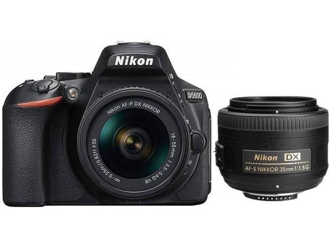 Kit Cámara Réflex NIKON D5600 AF-P 18-55MM F3.5-5.6G VR + AF-S 35MM F1.8G DX