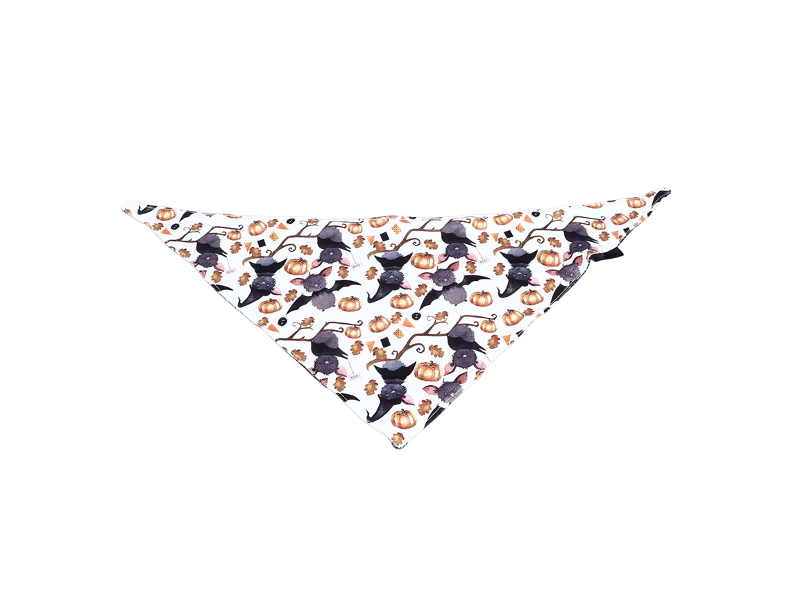 Pañuelo de Halloween Kkpm para perros con estampado exclusivo, pajita triangular para mascotas, accesorio para disfraz de Halloween