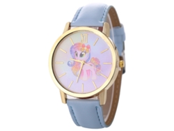 Reloj De Moda Empresarial Unisex De Cuarzo Con Correa De Cuero Azul Claro