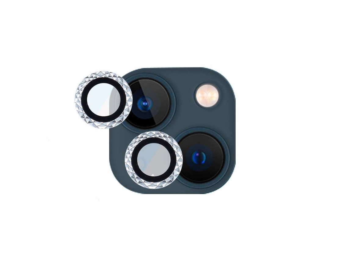 Cubre Objetivo Trenzado Plata Para Iphone 13 Mini