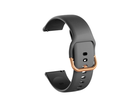 Correa de Silicona 20mm con hebilla de oro rosa para Samsung Galaxy Watch4 Classic 46mm 42mm/Watch4 44mm 40mm/Galaxy Watch Active2 - negro