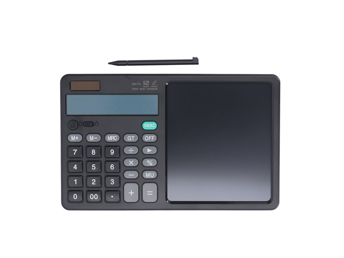 2026-calculadora Tableta Lcd Multifuncional Con Bloc De Notas Para Oficina Contabilidad Finanzas Precisa Práctica Portátil Negro