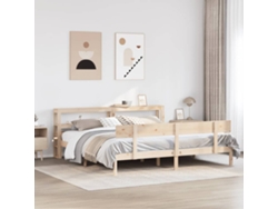 Estructura De Cama Sin Colchón Madera Maciza De Pino 180x200 Cm