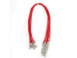 10 Cuentas De Cera Ajustables Para Collares Diy Con Cierre De Camarón (rojo)