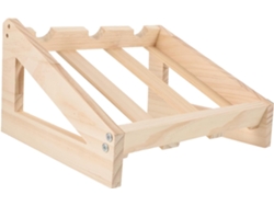 Botellero De Madera Natural, Resistente Soporte Para 3 Botellas, Estante Compacto Sala De Estar Y