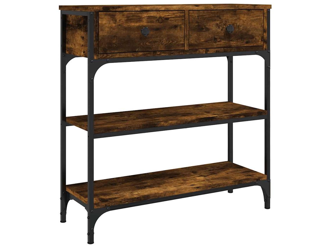 Maison Exclusive - Mesa Consola Madera De Ingeniería Roble Ahumado 72,5x25x75 Cm