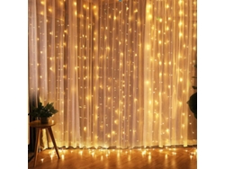 Guirnalda de luces USB, luces de hadas para decoración de fiestas, incluye control remoto. MDUG (200 LED blanco cálido, 3 m x 2 m)