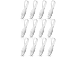 Paquete De 12 Clips De Silicona Para Cables De Dispositivos - Autoadhesivos - Transparentes
