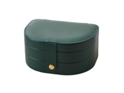 Caja De Joyería De Piel Sintética Para Mujer, 3 Niveles (Verde) GERTIZ