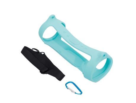 unids/set funda protectora de silicona para altavoz inalámbrico portátil compatible con Bluetooth con mosquetón de correa para JBL Charge 4-verde m...