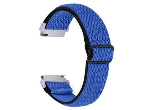 Correa de tela tejida ajustable elástico con hebilla para Samsung Galaxy Watch 46mm/Watch3 45mm - azul oscuro