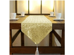 Camino De Mesa Dorado Claro Con Mariposa Y Diamantes De Imitación, 30x275 Cm, Decoración Para Bodas Y Comedor.