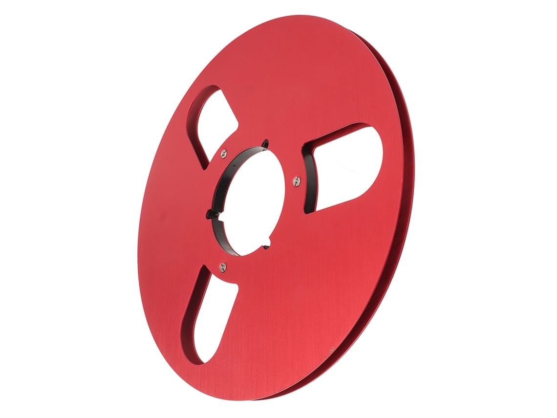 Rollo De Cinta De Carrete A Carrete Vacío De Aleación De Aluminio De 10,5 Pulgadas (1/4 De Pulgada) Y 3 Orificios - Rojo