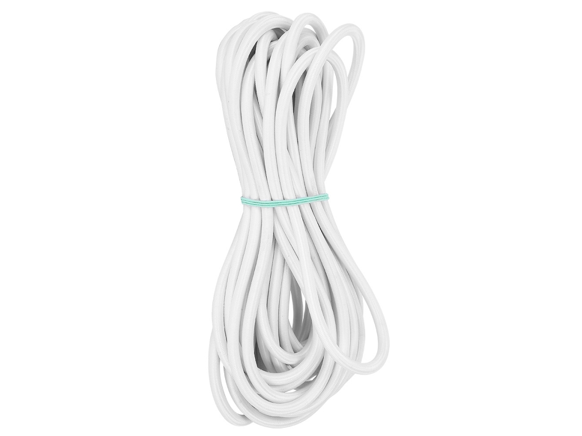 Cordón Elástico Redondo De 7 Mm Y 10 M, Fibra De Polipropileno Blanca, Resistente Y Duradero, Para Costura Y Manualidades.