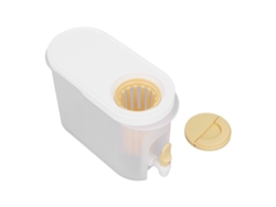 Jarra Fría 3.9l Con Grifo, Filtración Doble, Dispensador De Bebidas, Espacio Ahorro, Plástico, Para Cocina, Fiesta, Bar, Amarillo