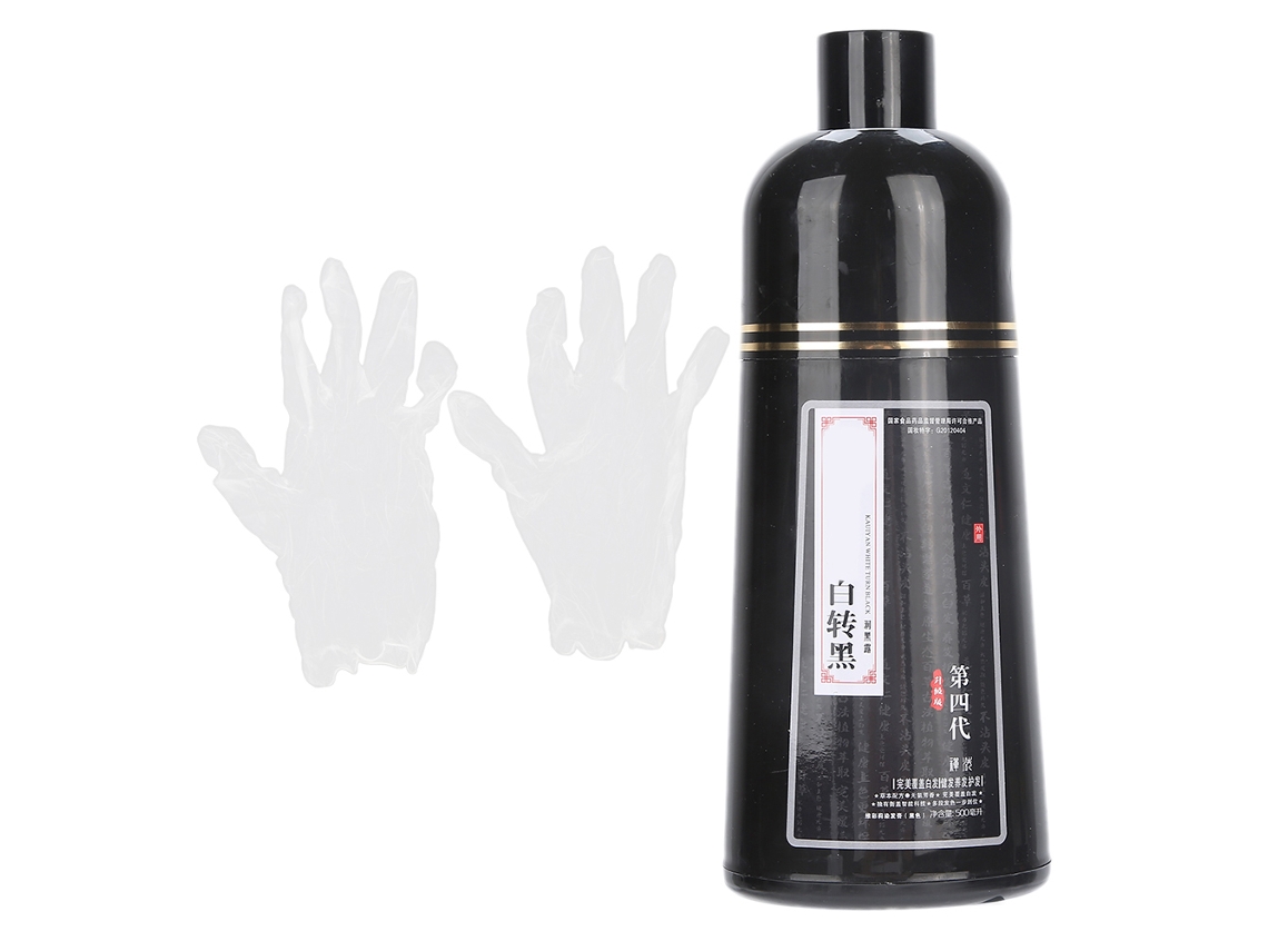Crema De Color De Cabello Permanente Para Barbero, Tinte Negro De Cobertura Completa 500ml