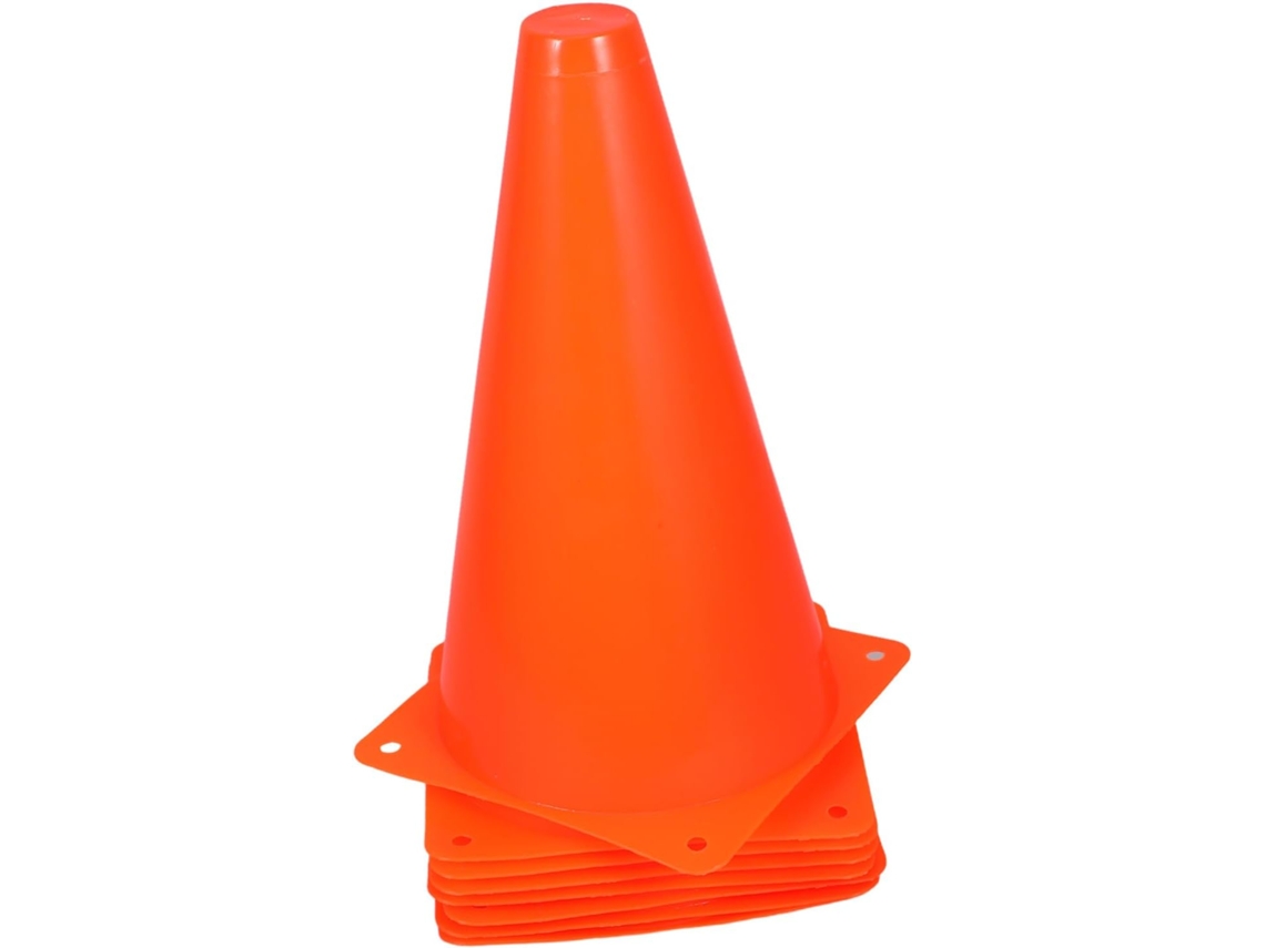 Juego De 8 Conos De Entrenamiento De Plástico Naranja Para Fútbol Y Marcaje.