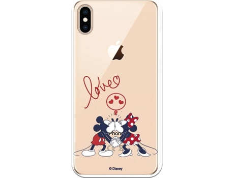 Funda Apple iPhone XS LA CASA DE LAS CARCASAS Mickey y Minnie (Transparente)