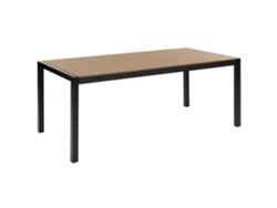 Mesa De Refeição De Jardim Vernio 180 Cm 90 Cm Metal Castanho/preto