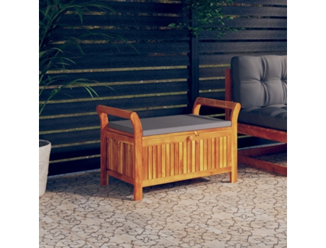Banco De Almacenamiento De Jardín VIDAXL Marrón Madera (91x50x60 cm)