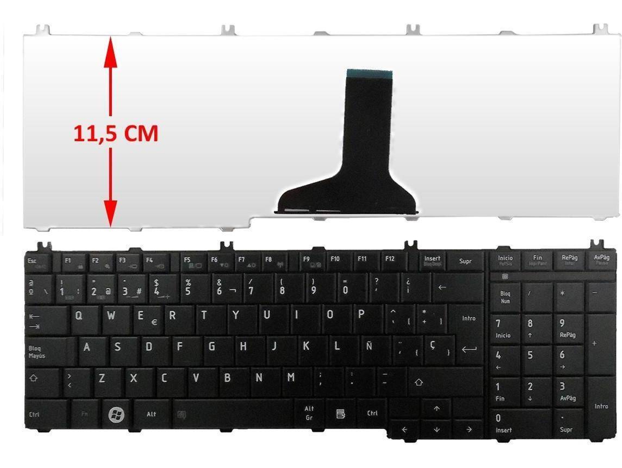 Teclado para Toshiba Satellite L655-1Cd L655-1E9 L655-1Jv
